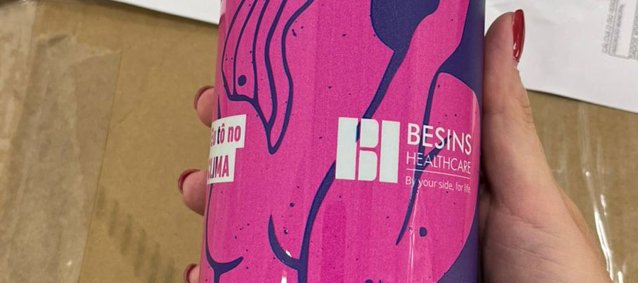 Garrafa personalização 360 graus Besins Healthcare